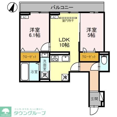 Noble Villa針ヶ谷の物件間取画像